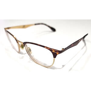 Ray Ban RB6346 2917 Tortoise Gold Metal Round Eyeglasses Frame 52-19 145